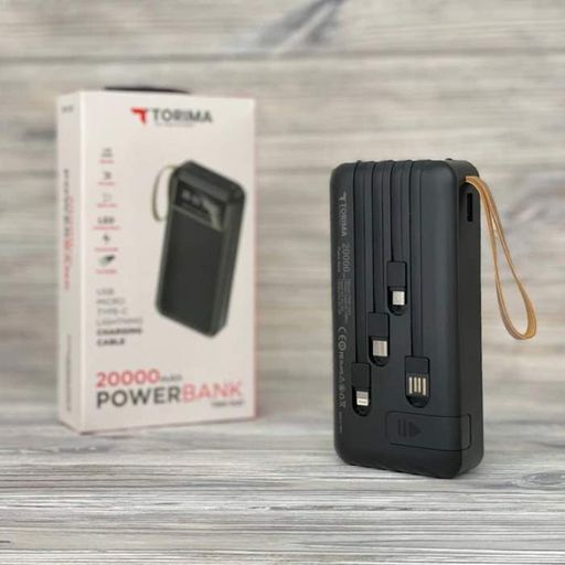 Зовнішній акумулятор Power bank TORIMA TRM-1021 20000 Mah батарея заряджання Чорний (1908166)