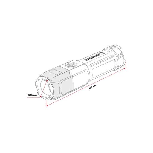 Фонарь ручной мини, 4 режима INTERTOOL LB-0120 (1908235)