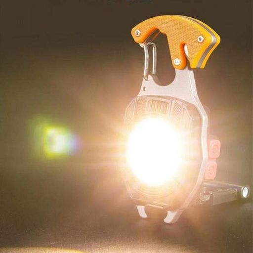 Фонарь MULTIFUNCTIONAL W5147-COB(white+yellow+red), multitool, Li-Ion аккум., магнит, карабин, отвертка, зажигалка (1908241)