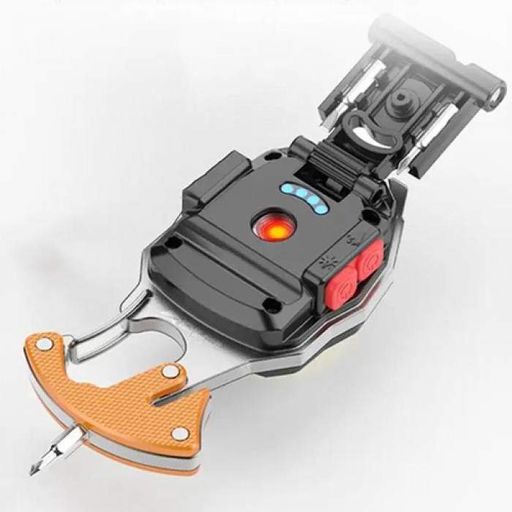 Фонарь MULTIFUNCTIONAL W5147-COB(white+yellow+red), multitool, Li-Ion аккум., магнит, карабин, отвертка, зажигалка (1908241)