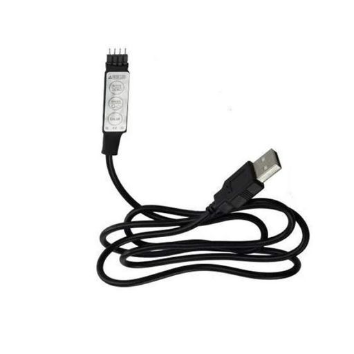 Светодиодная лента USB LED 5050 RGB комплект 2 метра, разноцветная с пультом (1908283)