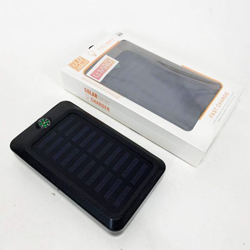УМБ Power Bank Solar 18000 mAh мобильное зарядное с солнечной панелью и лампой, Power Bank Charger Black (1908340)