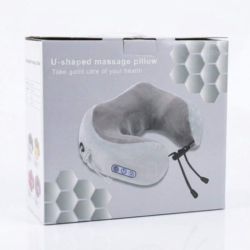 Масажна подушка для шиї U-shaped Massage pillow портативний масажер, вібромасажер на акумуляторі (1908424)