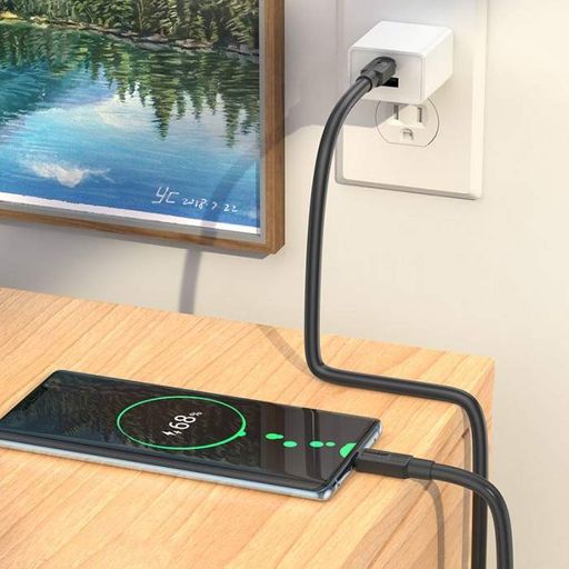 Кабель HOCO X84 Solid Type-C to Type-C 1м charging, ток до 3A для смартфонов 60W Чёрный (1908758)