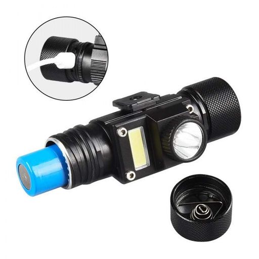 Фонарь налобный аккумуляторный XQ-210-2, ЗУ micro USB фонарик (1908764)