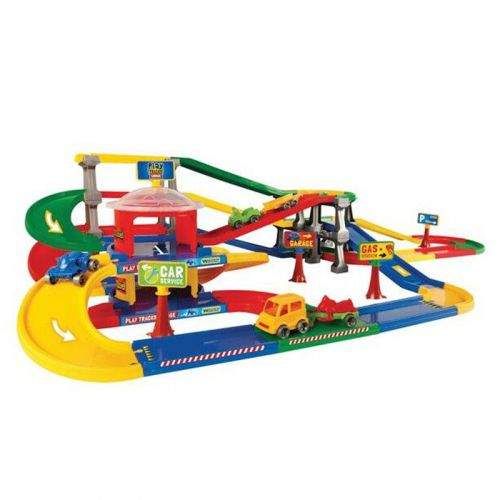 Паркинг с трассой "Play Tracks Garage", 61 деталь, 9,1 метров Пластик (199597) (1908909)