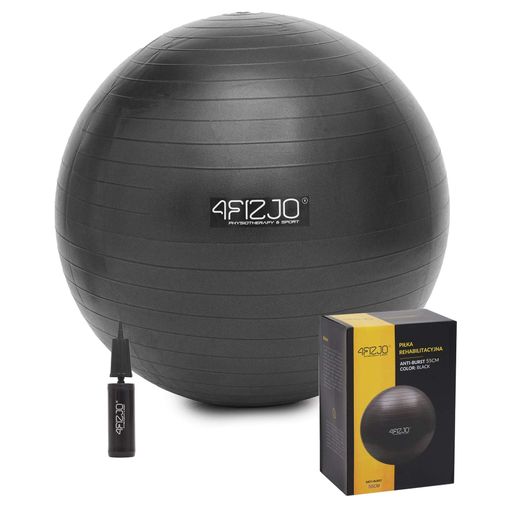 Мяч для фитнеса (фитбол) 4FIZJO 55 см Anti-Burst 4FJ0399 Black (P-5907739316257) (1917341)
