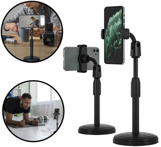 Подставка-штатив для телефона RIAS Phone Stand с вращением 360° 24-34 см Black (3_07628) (1917810)