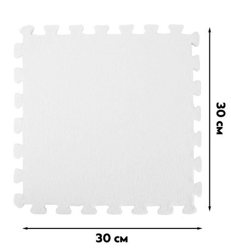 Игровой коврик-пазл с ворсом RIAS PZ-101 1 пазл 30x30 см White (3_06750) (1918082)
