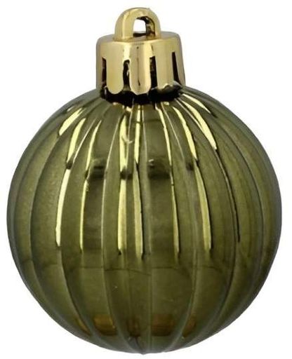 Ялинкові пластикові кульки Chomik компл. 16шт, Ø 4см, зелені і білі (1919663)