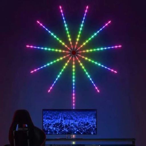 Светодиодная RGB лента Фейерверк с пультом и Bluetooth от USB, 5V 213 LED (1920355)