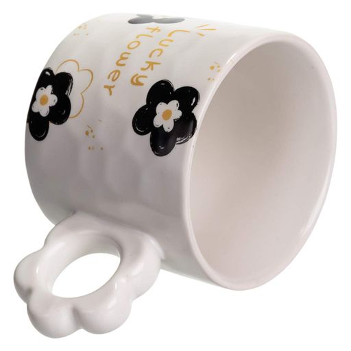 Чашка для чая и кофе фарфоровая Lucky Flower 250 мл красивая оригинальная на подарок Белая FM-14D (1921200)