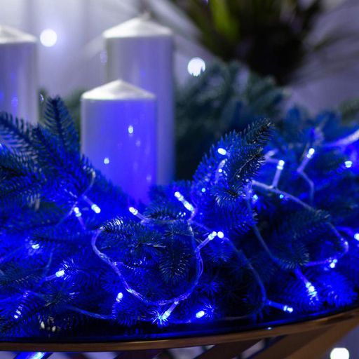 Гирлянда нить светодиодная GarlandoPro 190 LED лампочек 18м 8 режимов лед гирлянда Синий W400LEDBL (1921900)