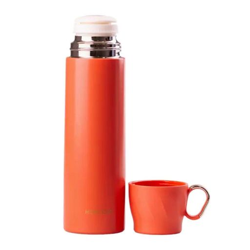 Термос с чашкой и клапаном Mini Cup 500 мл с металлической колбой Красный HPGM7009R (1922568)