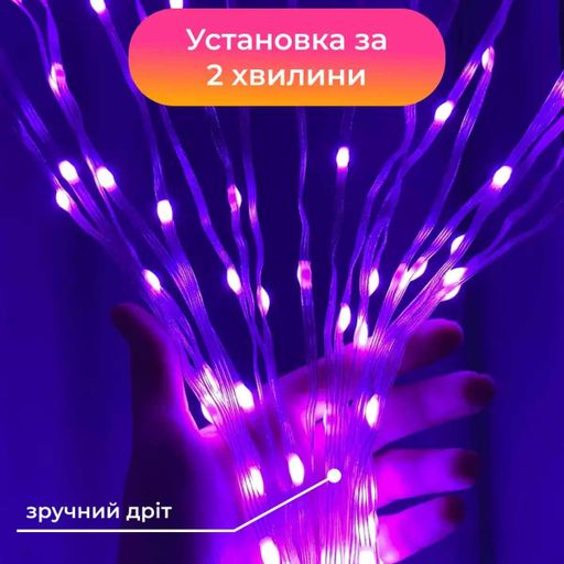 Умная гирлянда Smart 250 LED длина 2,5 м с управлением смартфона прозрачная, мультиколор 1733044W (1924331)