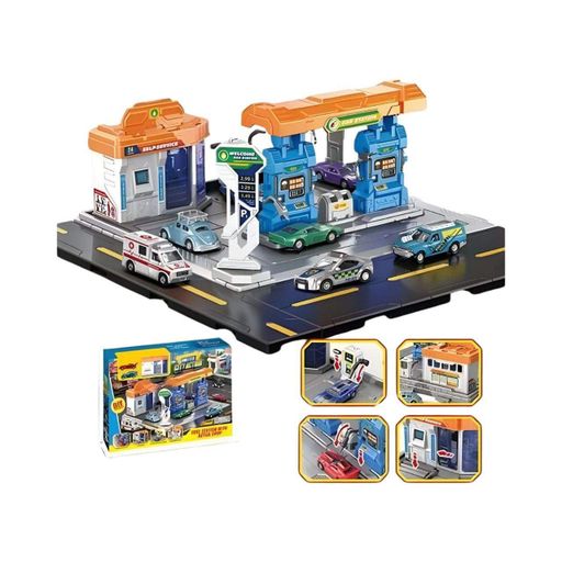 Игровой гараж SK 6605 с подсветкой и звуковыми эффектами, с машинками, в коробке (1935366)