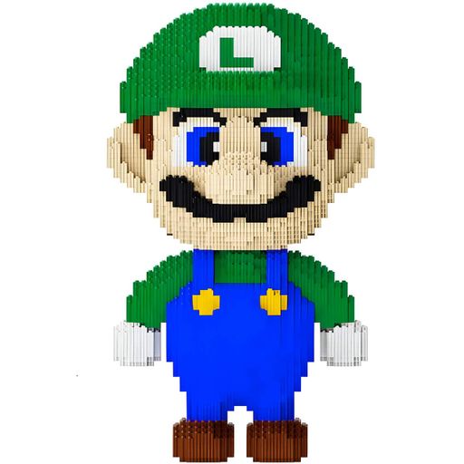 Конструктор для взрослых и детей Magic Blocks "Super Mario" на 3646 деталей. Луиджи 50 см высотой (1936335)