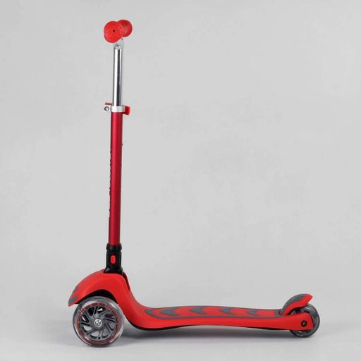 Самокат Best Scooter Y-00325. Складной алюминиевый руль, 4 PU колеса с подсветкой. Красный (1936436)