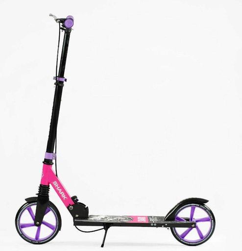 Самокат двухколесный "Best Scooter" SH-30610 - "SHARK", с ручным тормозом, зажим руля, колеса PU - 20 см, 1 ам (1936615)