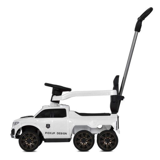 Каталка-толокар BAMBI RACER M 5900EL-1 с родительской ручкой, мягкое сиденье экокожа, колеса EVA, music, свет, Белый (1940655)