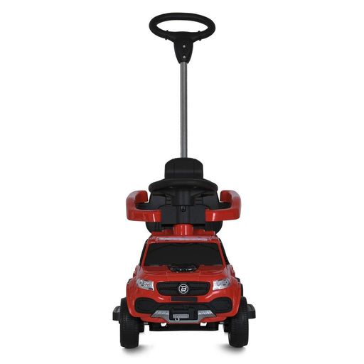 Каталка-толокар BAMBI RACER M 5900EL-3 с родительской ручкой, мягкое сиденье экокожа, колеса EVA, музыка, свет, Красный (1940656)
