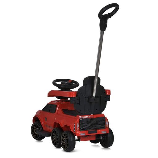 Каталка-толокар BAMBI RACER M 5900EL-3 с родительской ручкой, мягкое сиденье экокожа, колеса EVA, музыка, свет, Красный (1940656)