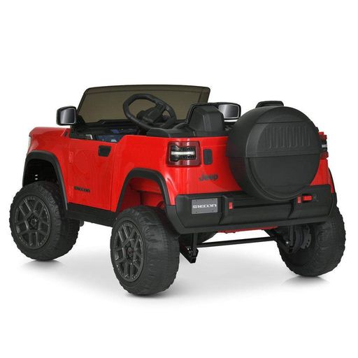 Двухместный детский электромобиль Jeep JJ2500EBLR-3(24V) на 4 мотора, колеса EVA, кожаное сиденье, Красный (1940944)