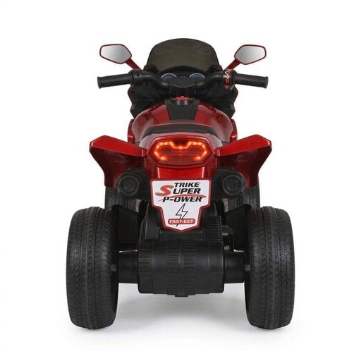 Детский мотоцикл Bambi Racer M 4840ALR-3 на 2 мотора, резиновые колеса, кожаное сиденье, Красный (1941008)
