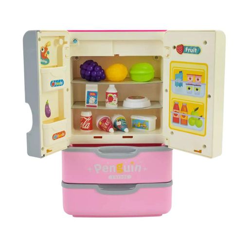 Игрушечная техника Solar Penguin Fridge Холодильник розовый (1819) (1948407)