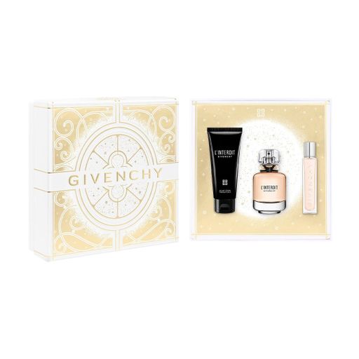 Парфюмированный набор женский Givenchy L'Interdit Set (парфюмированная вода, 50 мл + лосьон для тела, 75 мл + парфюмированная вода, 12.5 мл)