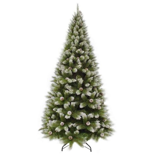 Сосна TriumphTree ПВХ 230 см зеленая с инеем и шишками (533026) (1960800)