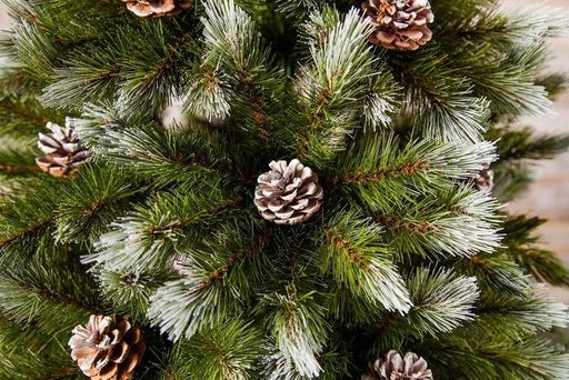 Сосна TriumphTree ПВХ 230 см зеленая с инеем и шишками (533026) (1960800)