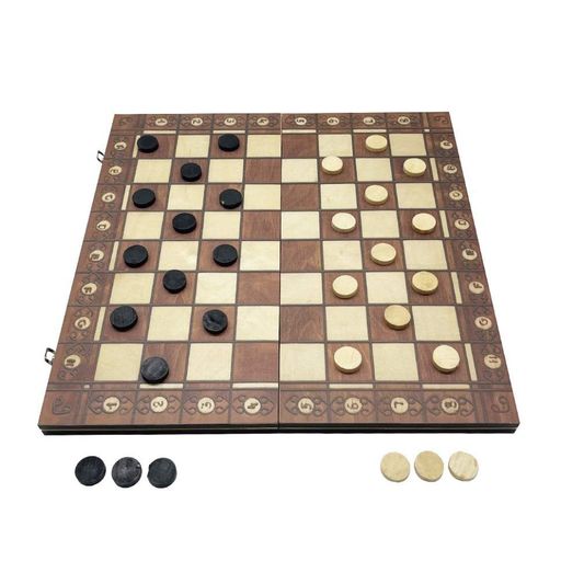 Набір настільних ігор "Шахи, нарди, шашки 3 в 1" Set1 NE-LG-11 ігрове поле 40х40 см Newt (1970341)