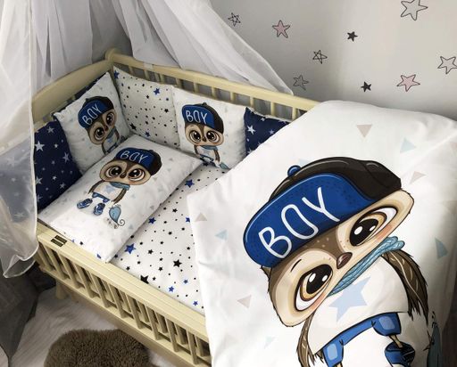 Комплект постельного белья Baby Comfort MyTeddy Малыш-Совёнок синий 7 элементов (1973237)