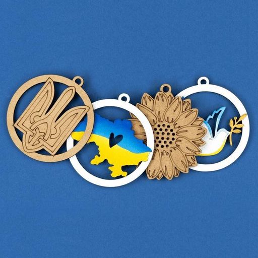 Детский набор заготовок "С Украиной в сердце“ UKR-LOVE 7,5х8 см (1973353)