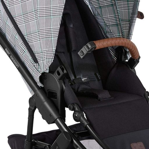 Коляска 2 в 1 ABC design SALSA4 AIR FASHION, Smaragd, цвет черный в серо-зеленую клетку (1200228/2008) (1975448)