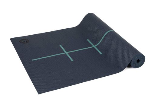 Килимок для йоги Bodhi Leela Yantra Alignment Midnight Blue 183x60x0.45 см (1978794)