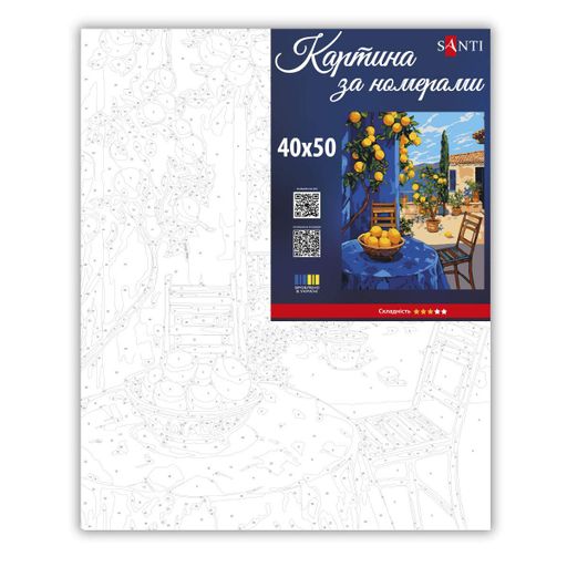 Картина по номерам SANTI Лимонный дворик 40х50 см (955754) (1980053)