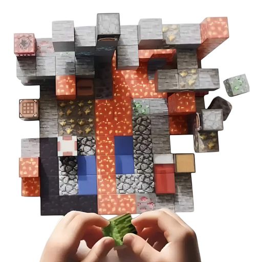 Магнитный конструктор Minecraft Magnetic Cube водопад в джунглях 128 кубиков (1981309)