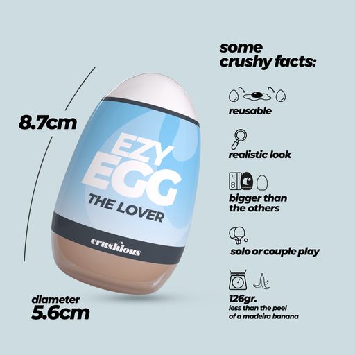 Мастурбатор-яйце crushious Ezy Egg The Lover, 8.7*5.6 см, 1 шт