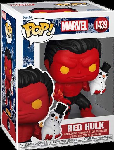 Фигурка Красный Халк со снеговиком — Funko Pop! MARVEL: HOLIDAY — RED HULK WITH SNOWMAN #1439 (1985341)