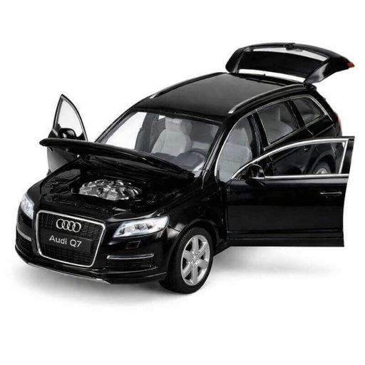 Машинка Автопром Audi Q7 1:32 черная — металлическая игрушечная модель со светом, звуком и открывающимися дверями, арт. 68310 (1991353)