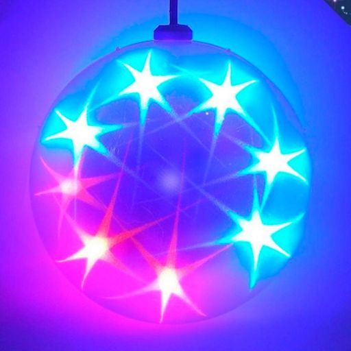 Прозрачный LED шар 62 см от сети VEN 1-75 Ceiling colourful star, RGB / Мерцающие огни с 3D эффектом (1992801)