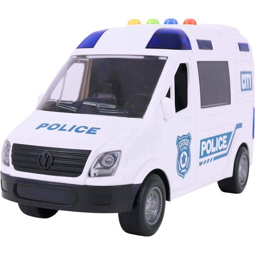 Игрушечный полицейский мини-автобус ZY222A 1:16 — свет, звук, инерционный механизм, открывающиеся двери, арт. ZY222A (1992934)