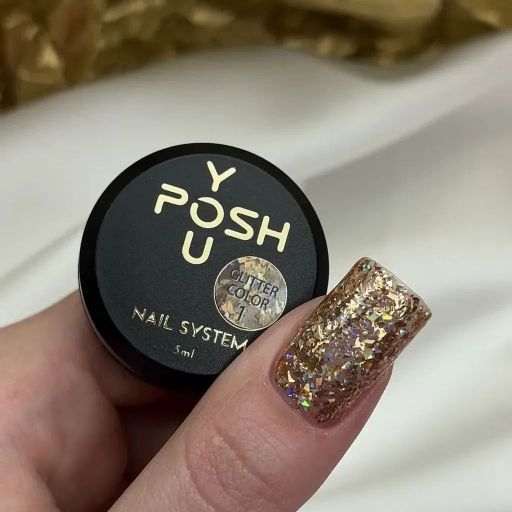 Глитерный гель для ногтей You Posh Glitter Color, 5 мл