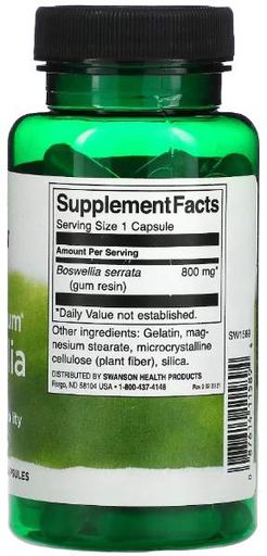 Swanson Boswellia Full Spectrum 800 мг 60 капс (1997929)