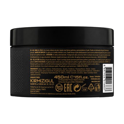 Гель для укладки волос Red One Hair Gel Argan Oil Ультрасильная фиксация, 450 мл