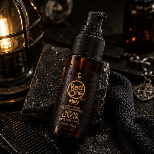 Мужское несмываемое масло для бороды Red One Redone Conditioning Beard & Mustache Argan Care Oil с аргановым маслом, 50 мл