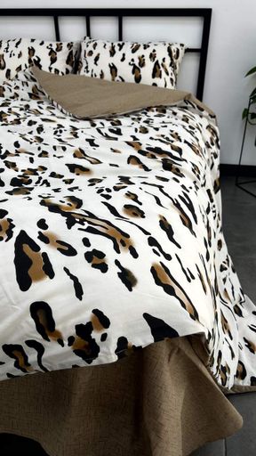 Комплект постельного белья двуспальный 175х210 Бязь Gold Luxe наволочки 70х70 Леопард (2005098)