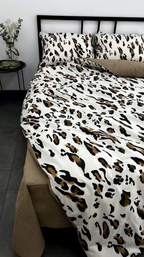 Комплект постельного белья семейный 150х210 (2 шт) Бязь Gold Luxe наволочки 70х70 Леопард (2005104)